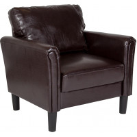 Flash Furniture SL-SF920-2-BRN-GG Bari Upholstered Loveseat in Brown Leather